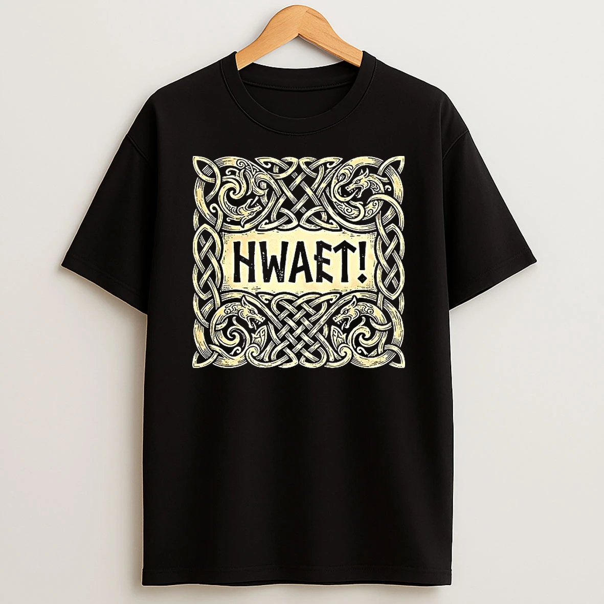 Hwaet Ancient Poem Beowulf Viking Art T Shirt