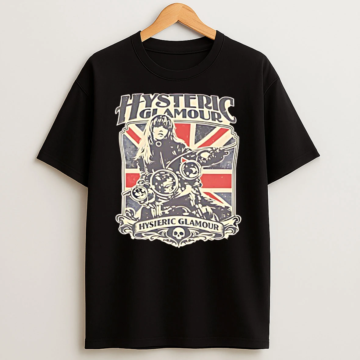 Hysteric Glamour Biker Girl Vintage Rock T Shirt