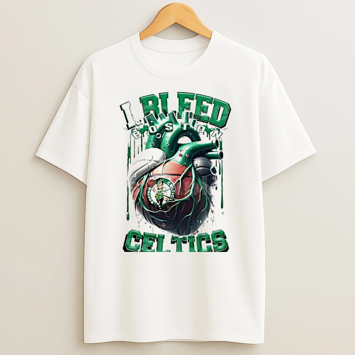 I Bleed Boston Celtics Human Heart Graphic T Shirt
