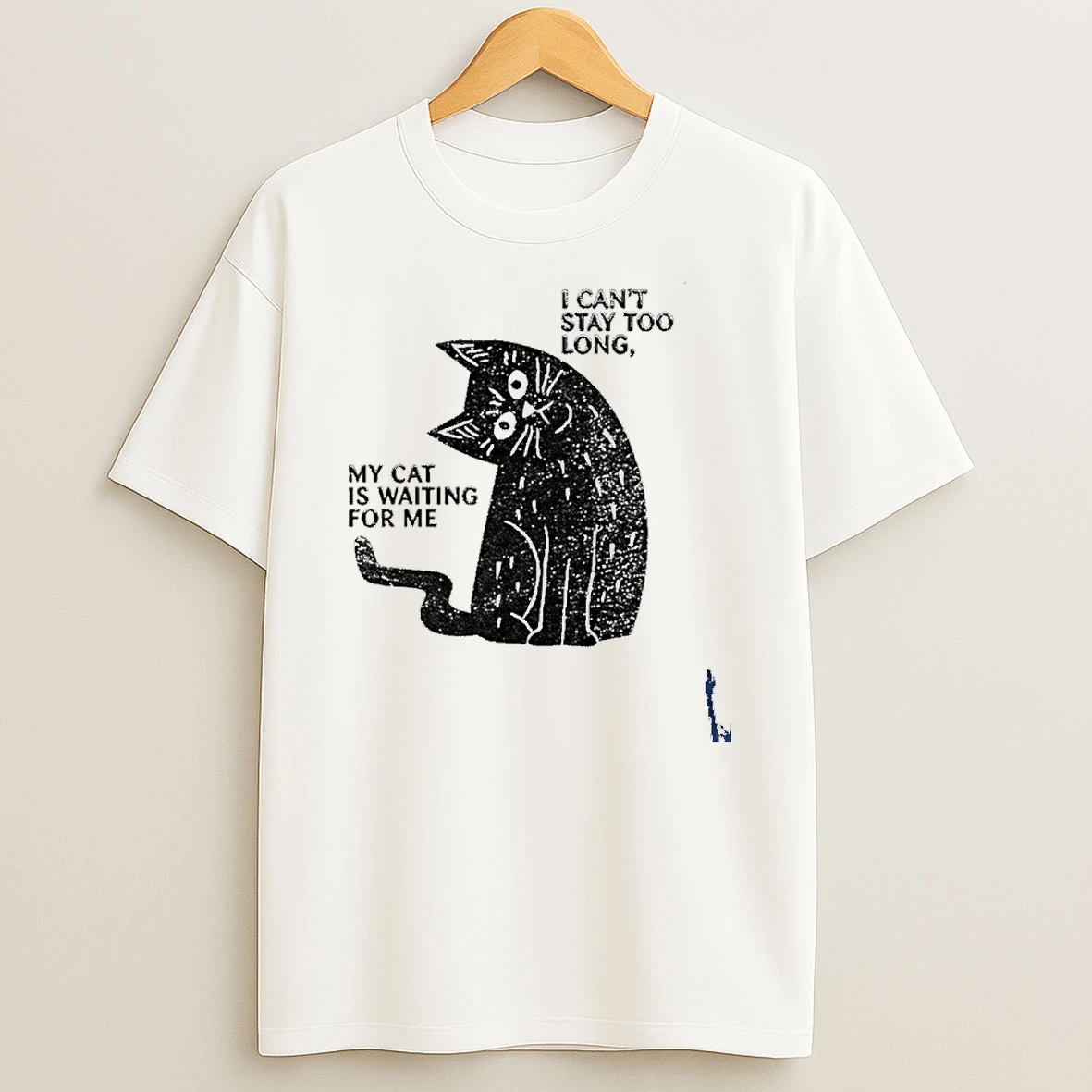 I Cant My Cat Is Waiting For Me T Shirt