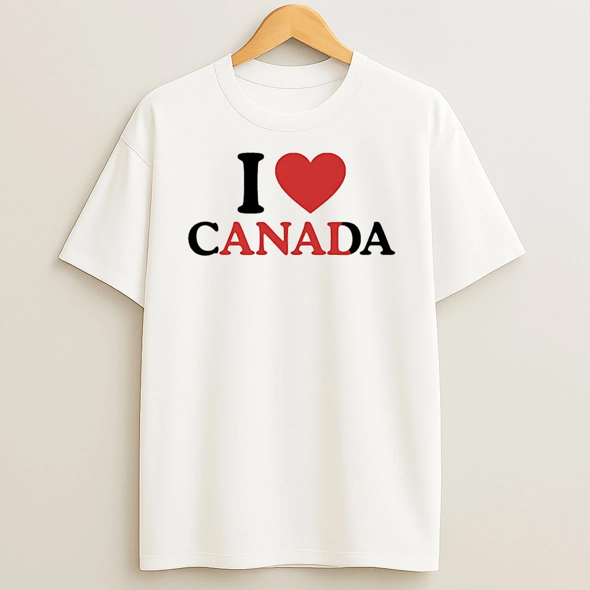 I Love Canada Anad T Shirt