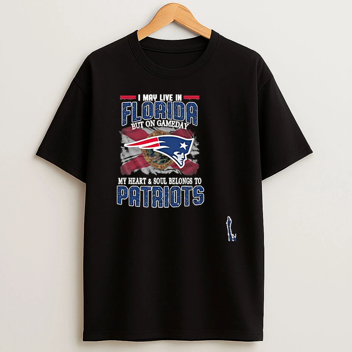 I May Live In Florida But On Gameday My Heart Soul Belongs To Patriots T Shirt