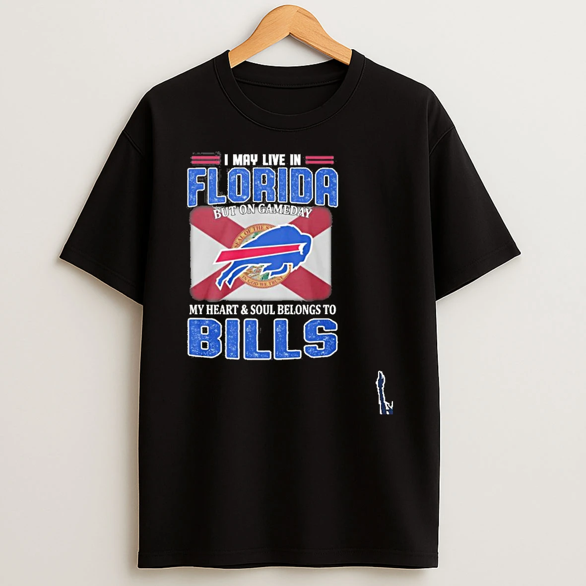 I May Live In Florida Living Buffalo Bills Loyal Game Day T Shirt