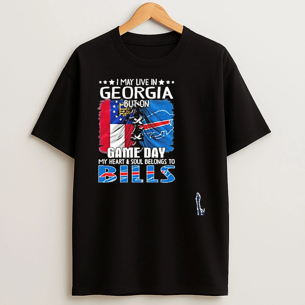 I May Live In Georgia But On Gameday My Heart And Soul Belongs To Buffalo Bills 2026 T Shirt