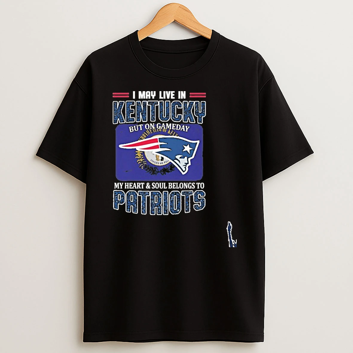 I May Live In Kentucky But On Gameday My Heart Soul Belongs To Patriots T Shirt