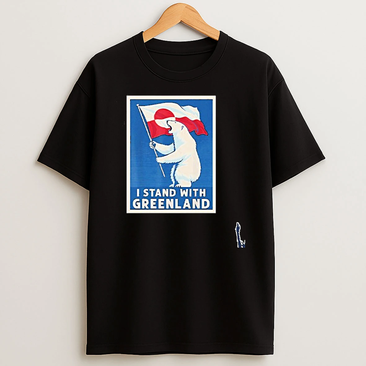 I Stand With Greenland Flag Bear T Shirt
