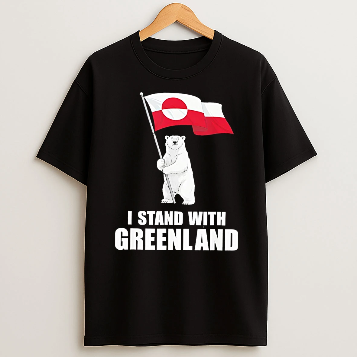 I Stand With Greenland Flag Bear Kalaallit Greenlanders T Shirt