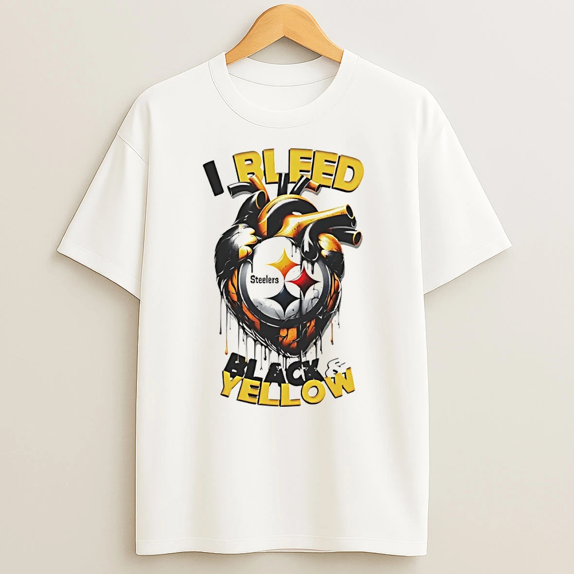 I Bleed Black And Yellow Pittsburgh Steelers Football T Shirt