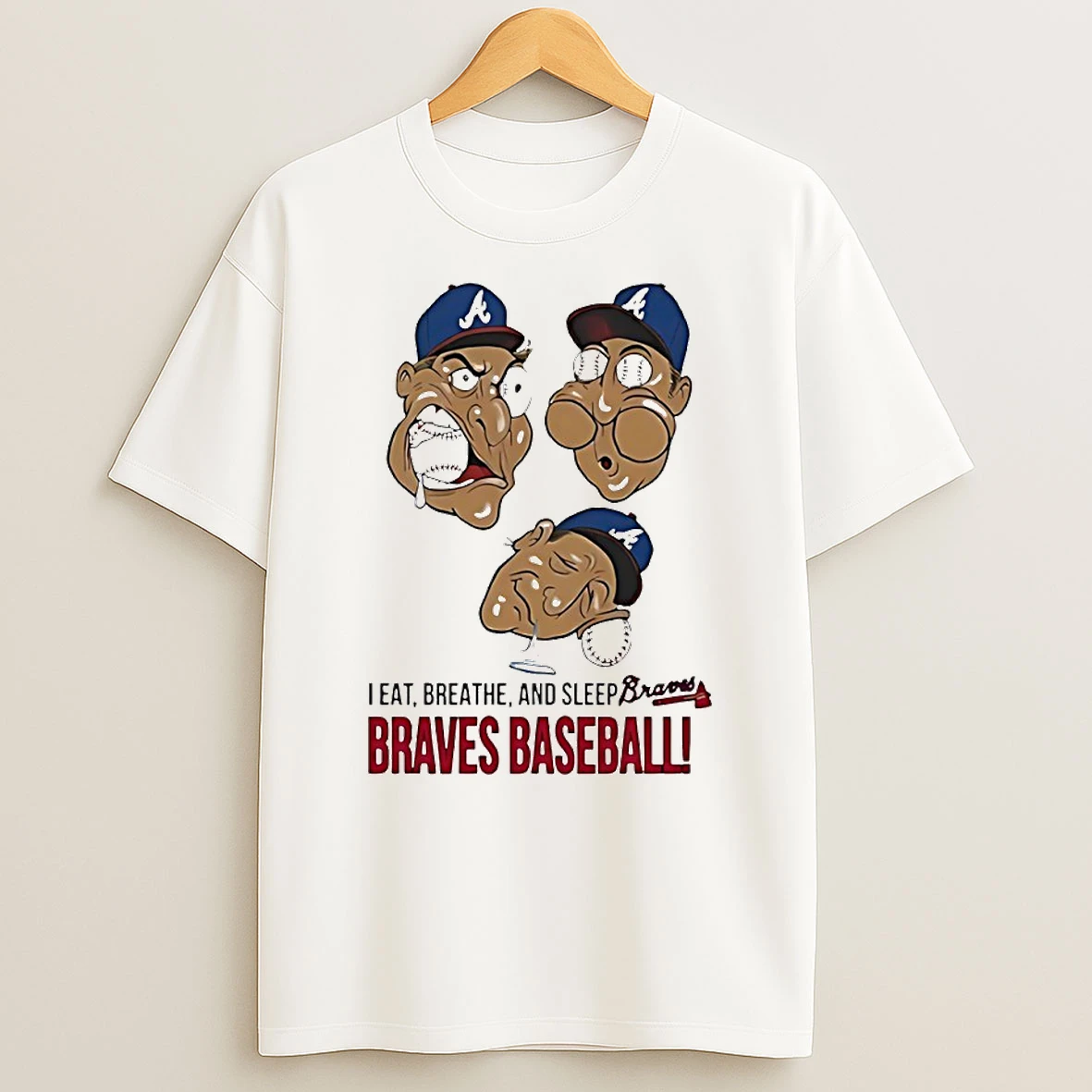 I Eat Breathe And Sleep Braves Baseball Circle T Shirt