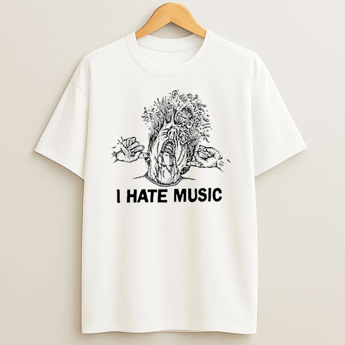 I Hate Music Funny T Shirt
