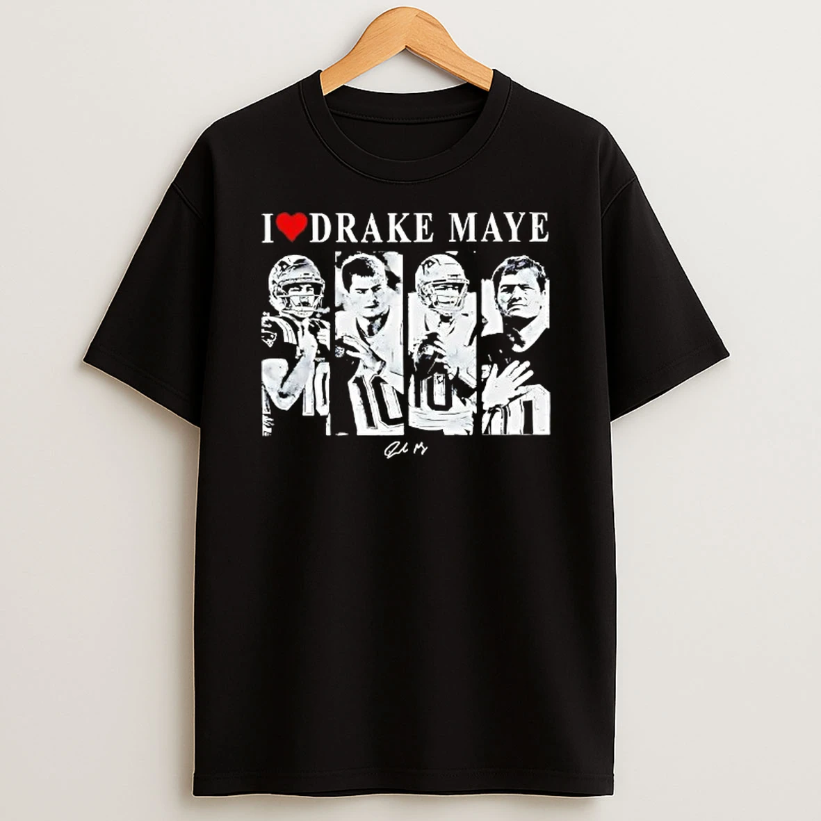 I Love Drake Maye Player Football Vintage T Shirt