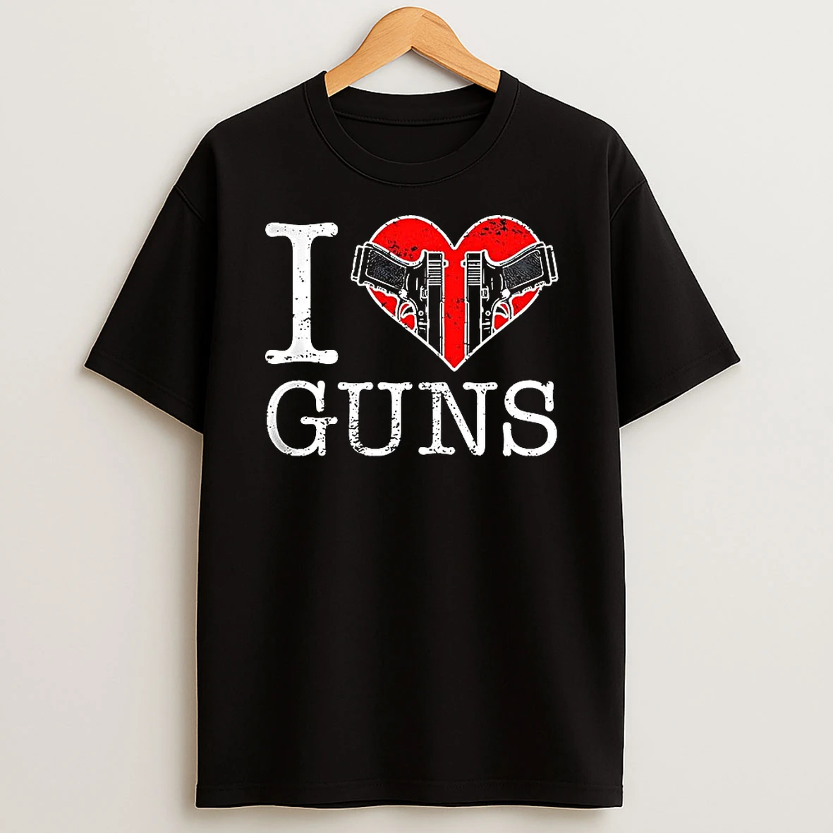 I Love Guns Heart 2026 T Shirt