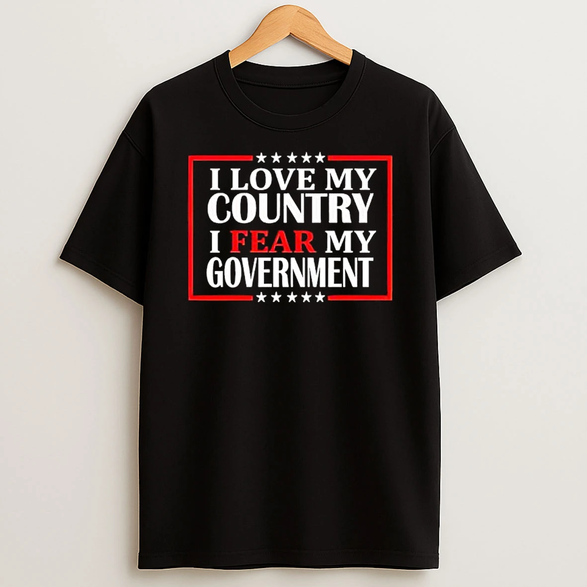 I Love My Country I Fear My Government T Shirt