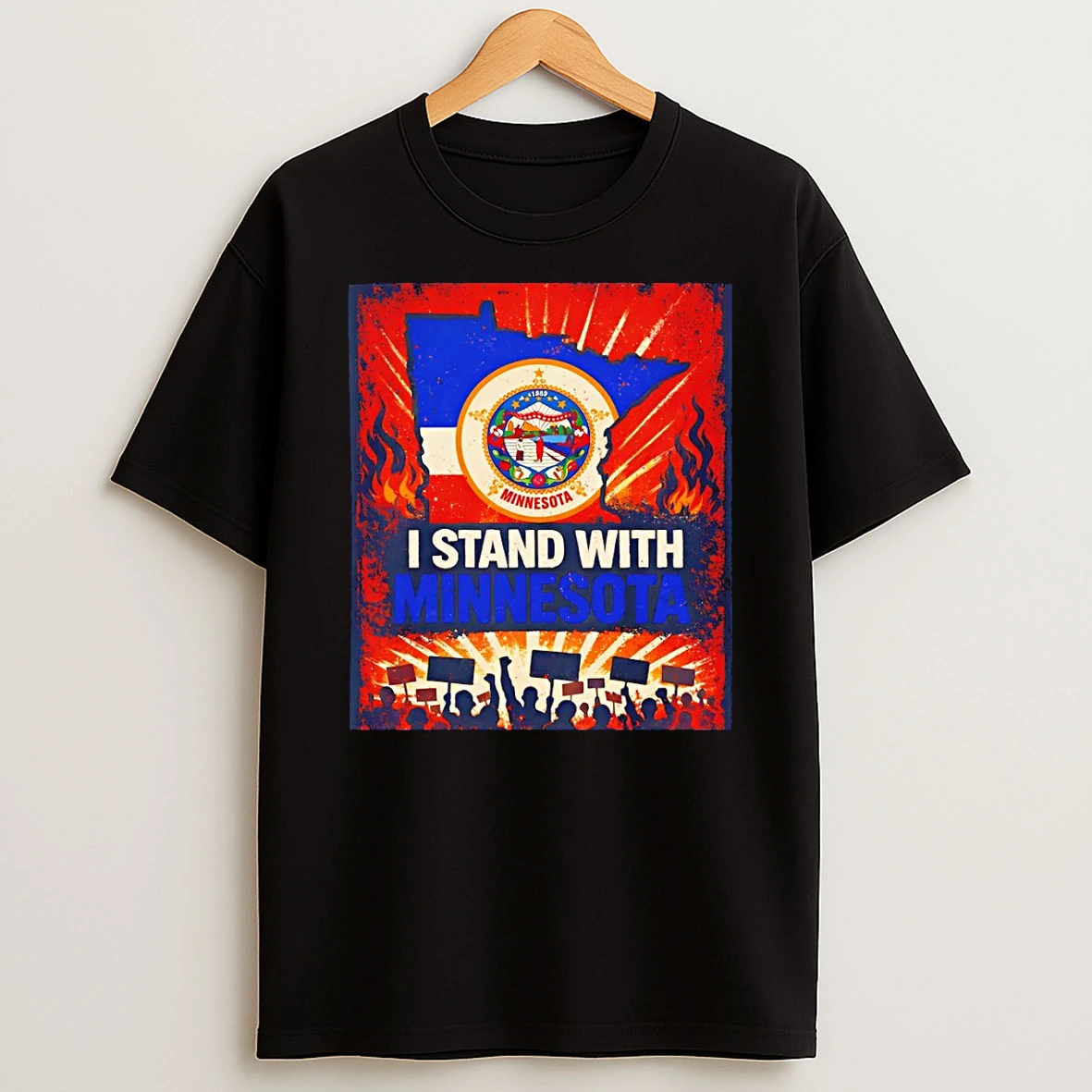 I Stand With Minnesota Flag Protest T Shirt