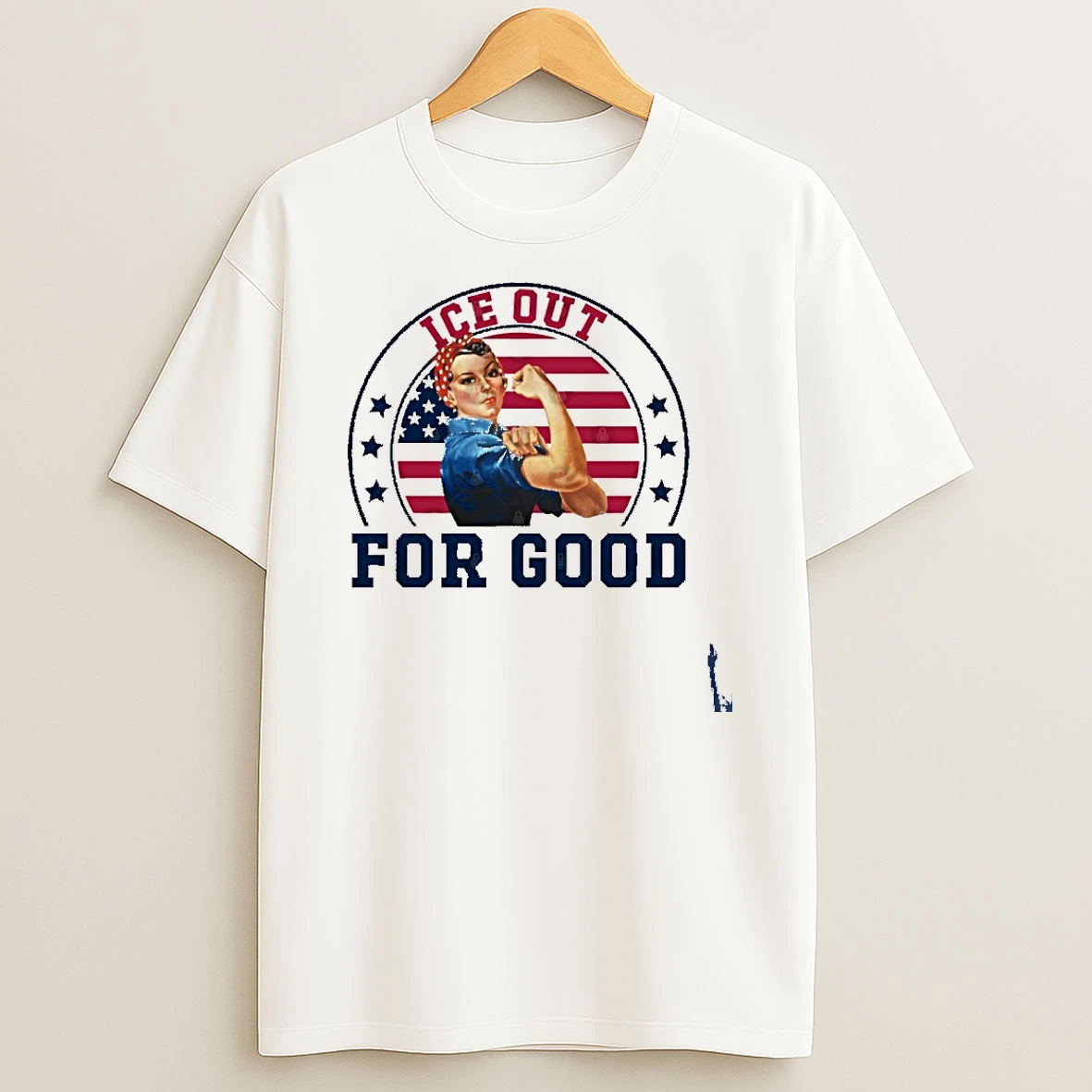 Ice Out For Good Rosie The Riveter Feminist Abolish Ice Anti Trump T Shirt