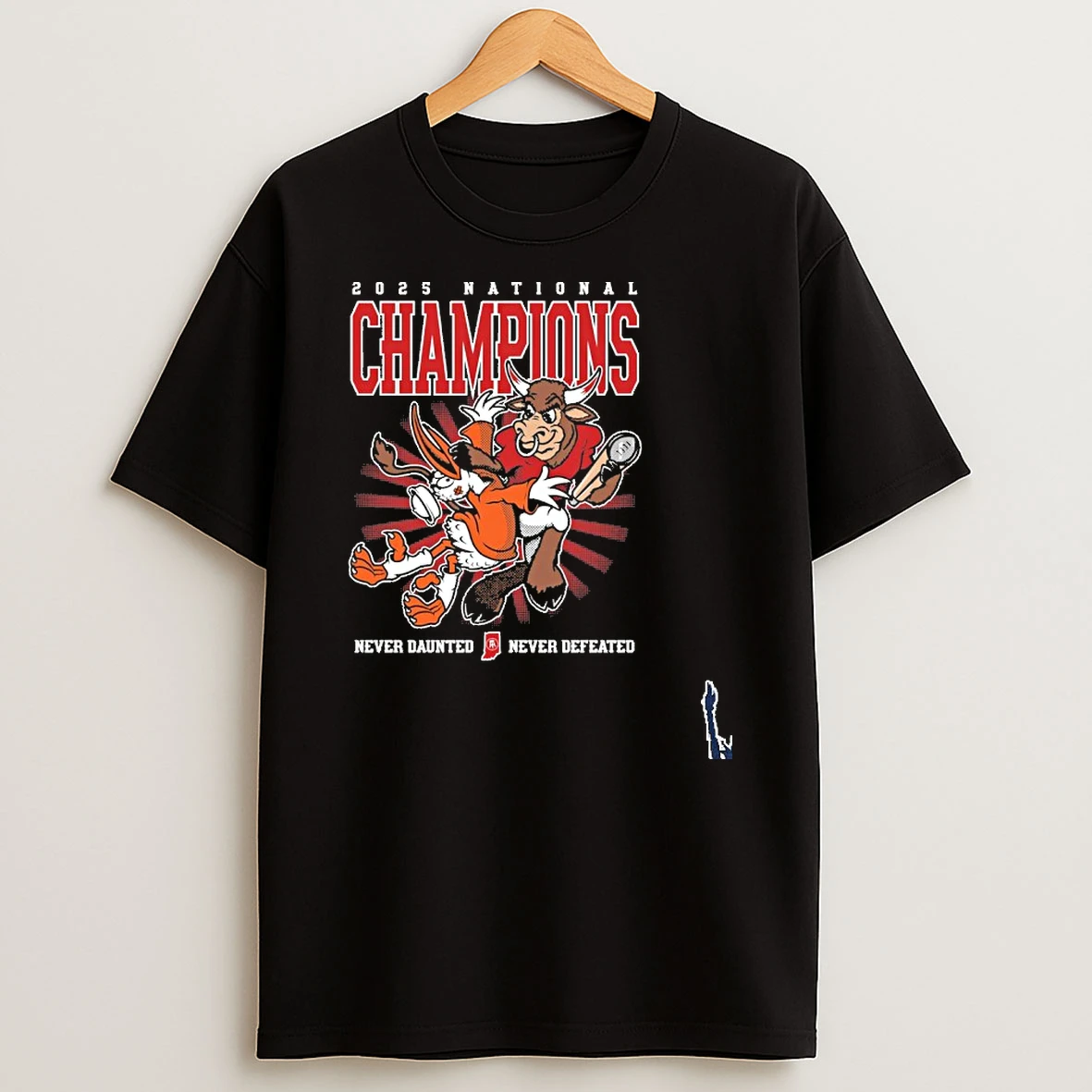 Iu Football Cfp National Champions Never Daunted Never Defeated T Shirt