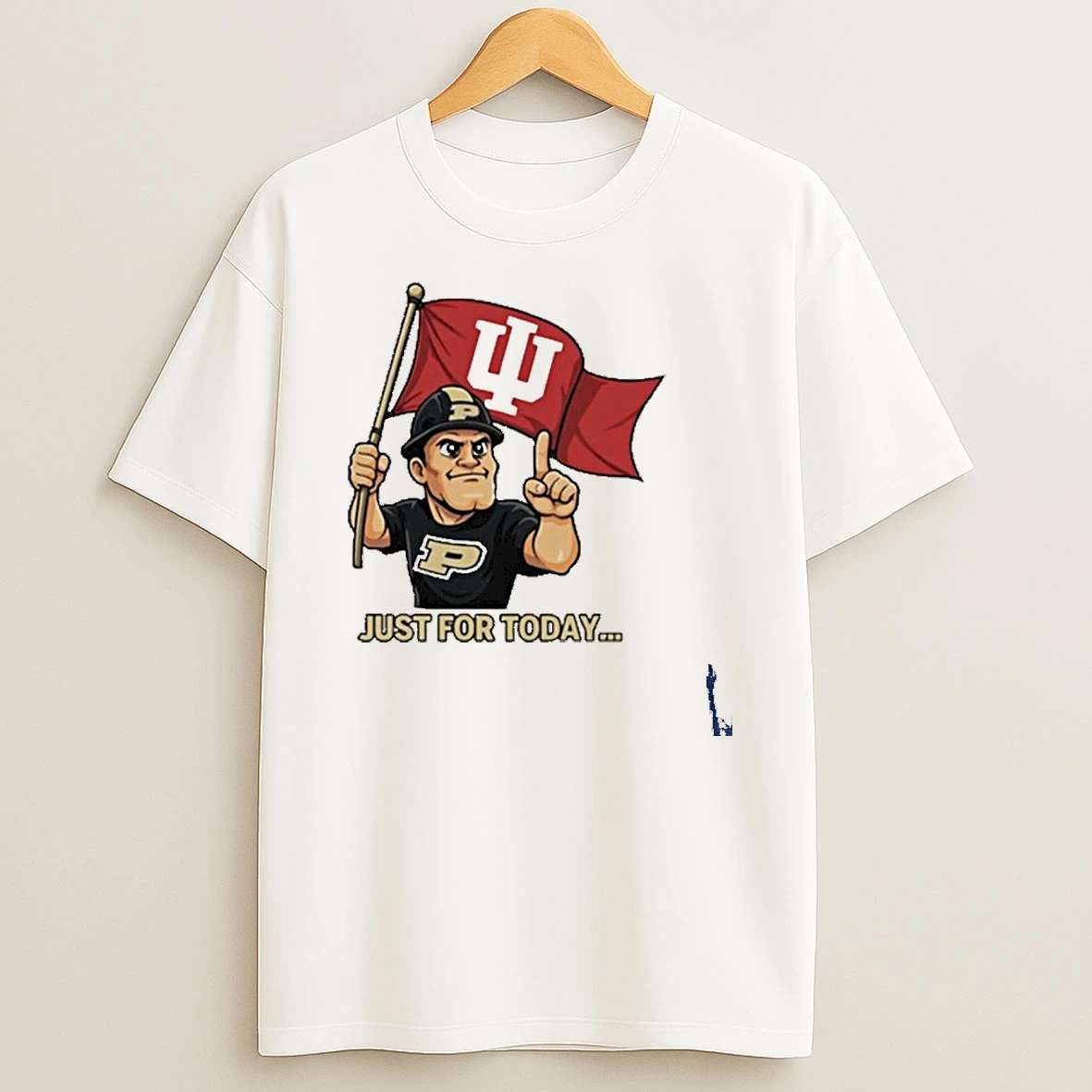 Iu Football Just For Today Purdue Pete With Flag T Shirt