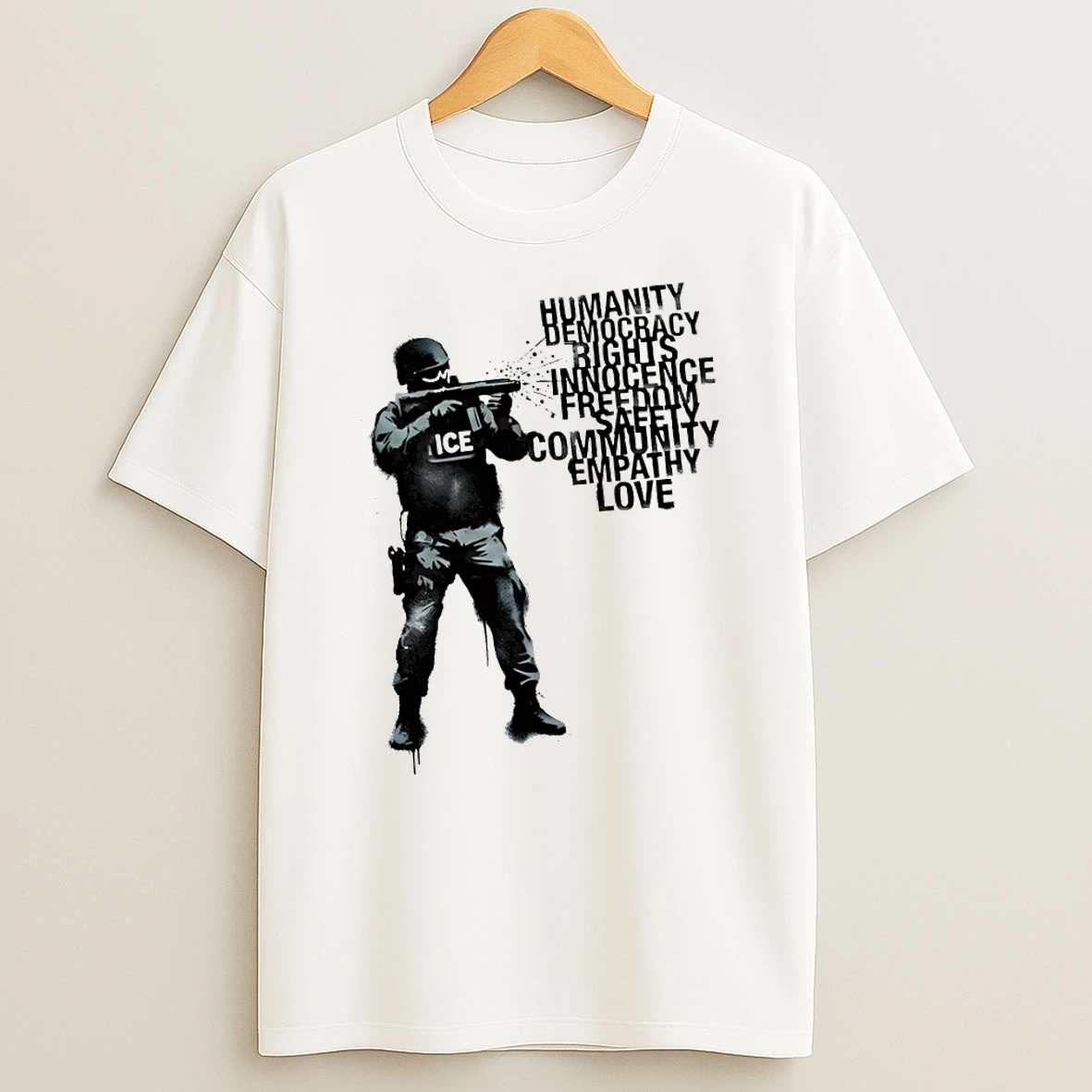 Ice Political Humanity Democracy Rights Innocence Freedom Safety T Shirt