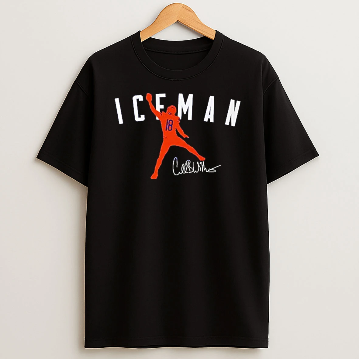 Iceman Caleb Williams Football Bears Graphic T Shirt