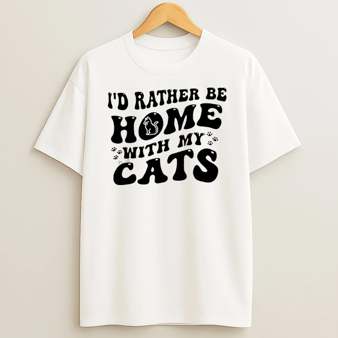 Id Rather Be Home With My Cats T Shirt