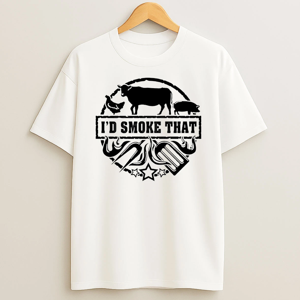 Id Smoke That Animal Logo Circle T Shirt