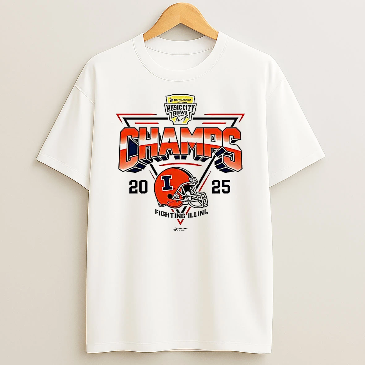 Illinois Fighting Illini 2025 Music City Bowl Champions T Shirt