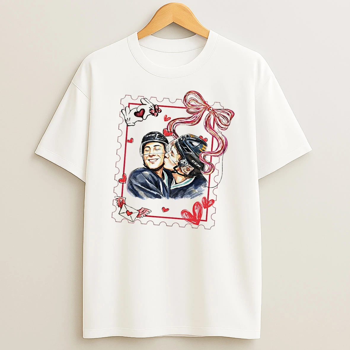 Ilya Rozanov Kissing Shane Hollander Heated Rivalry Romance Valentines Day T Shirt