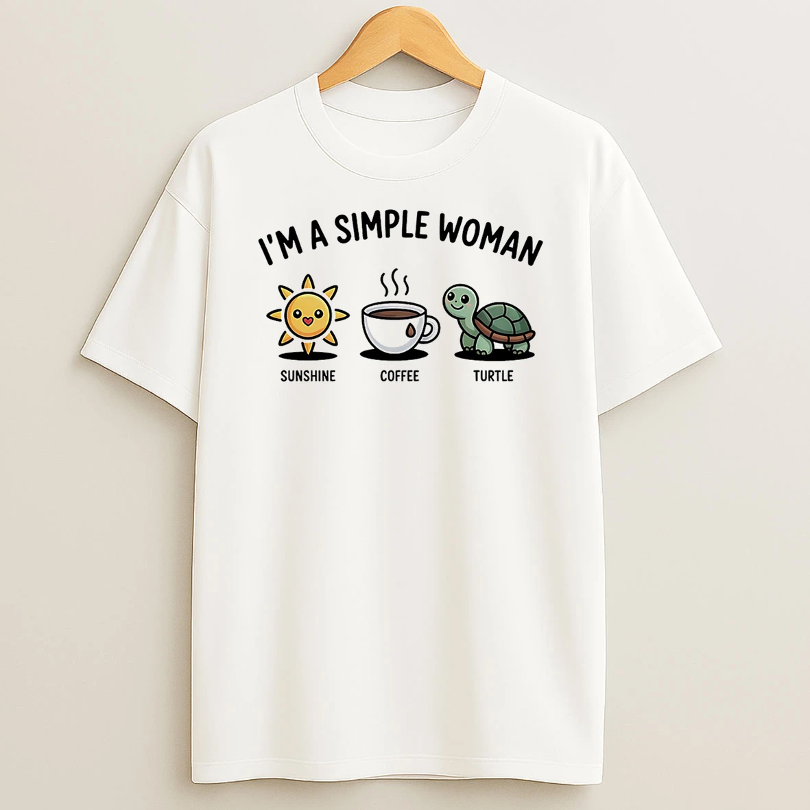Im A Simple Woman Sunshine Coffee And Turtle T Shirt