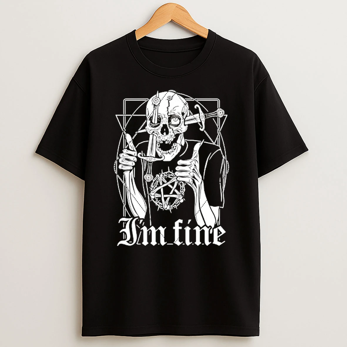 Im Fine Skeleton Knife T Shirt
