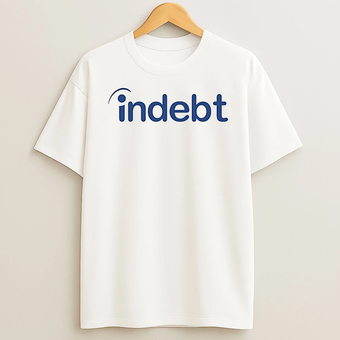 Indebt Indeed Parody Logo T Shirt