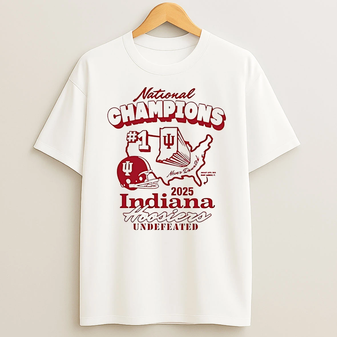 Indiana 2025 National Champions Undefeated T Shirt