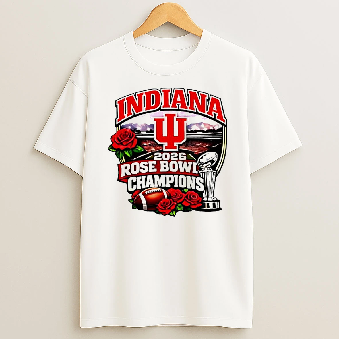 Indiana 2026 Rose Bowl Champions Cup Graphic T Shirt