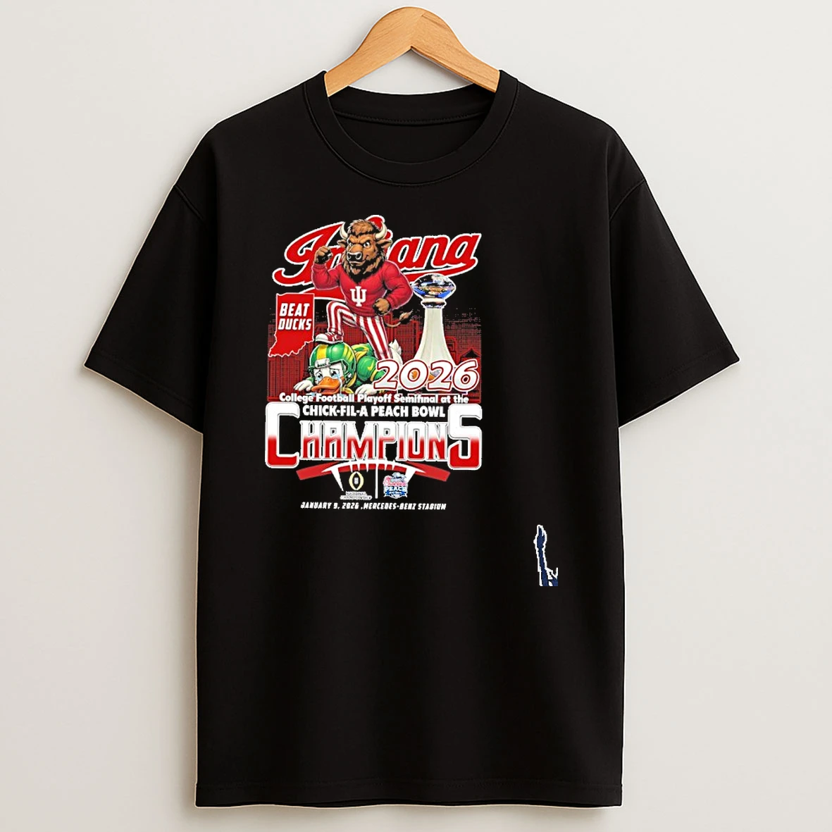 Indiana Beat Ducks College Football Playoff Semifinal At The Chick Fil A Peach Bowl Champions T Shirt
