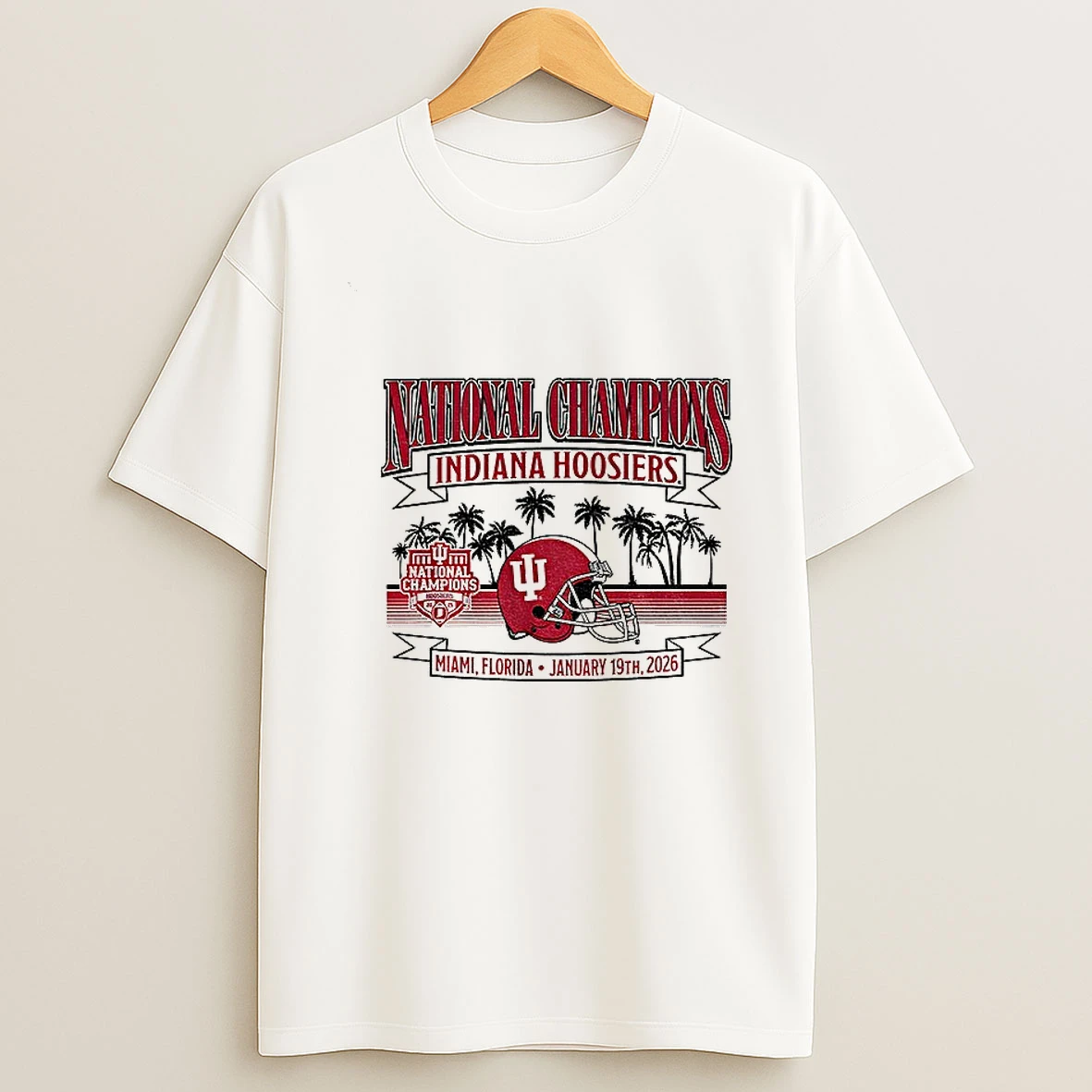 Indiana Football 2025 Cfp National Champions Local Helmet T Shirt