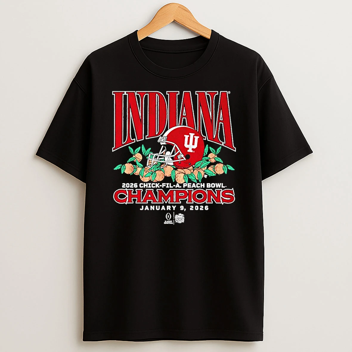 Indiana Football 2026 Cfp Peach Bowl Champions Vintage T Shirt