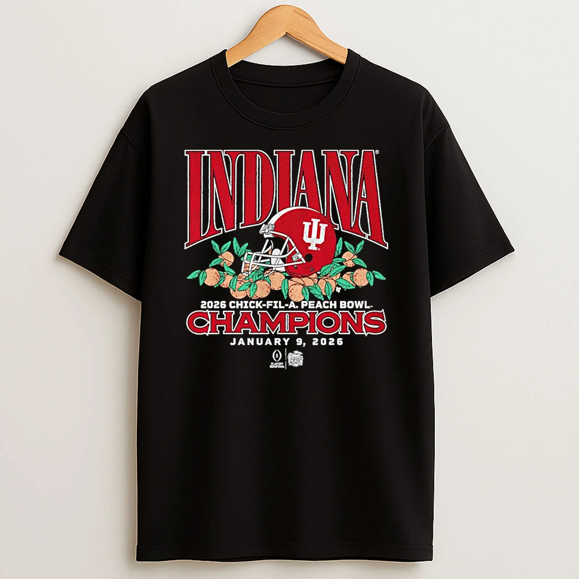 Indiana Football Cfp Peach Bowl Champions 2026 T Shirt