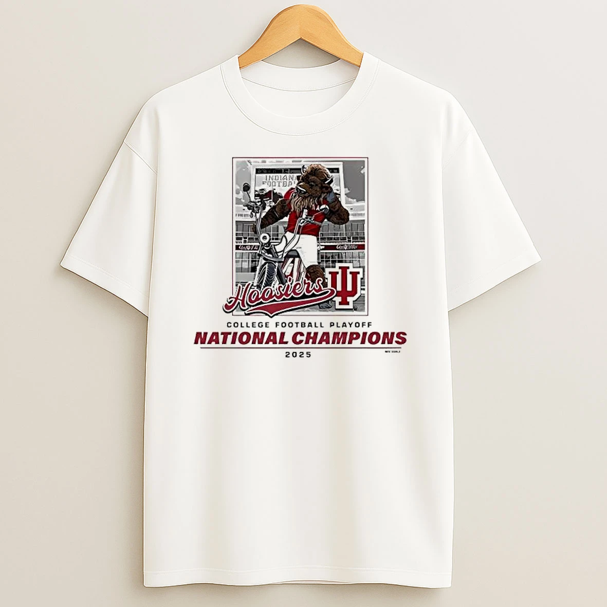 Indiana Hoosiers 2025 Cfp National Champions Bison Stadium Mascot T Shirt