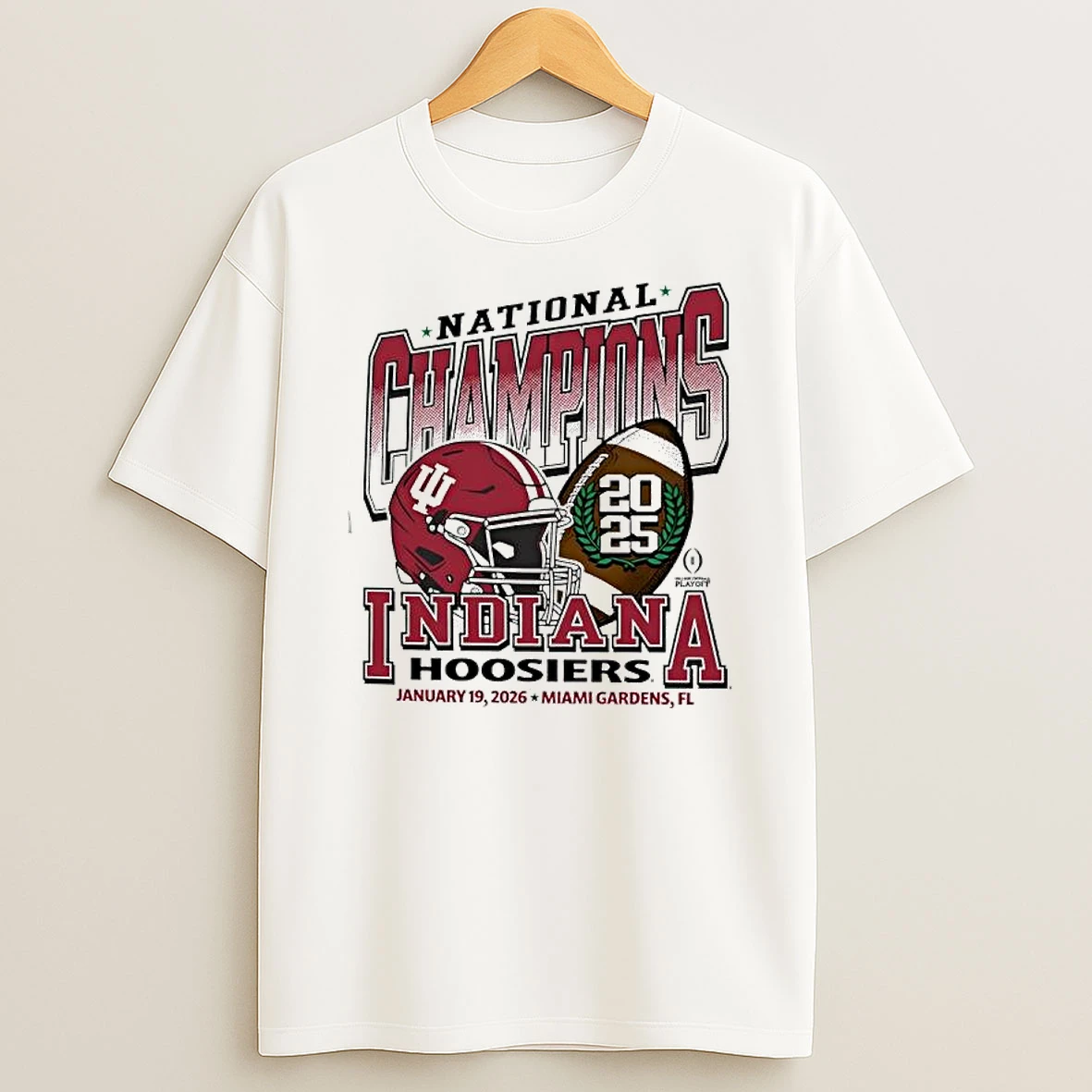 Indiana Hoosiers 2025 Cfp National Champions Franklin Helmet T Shirt