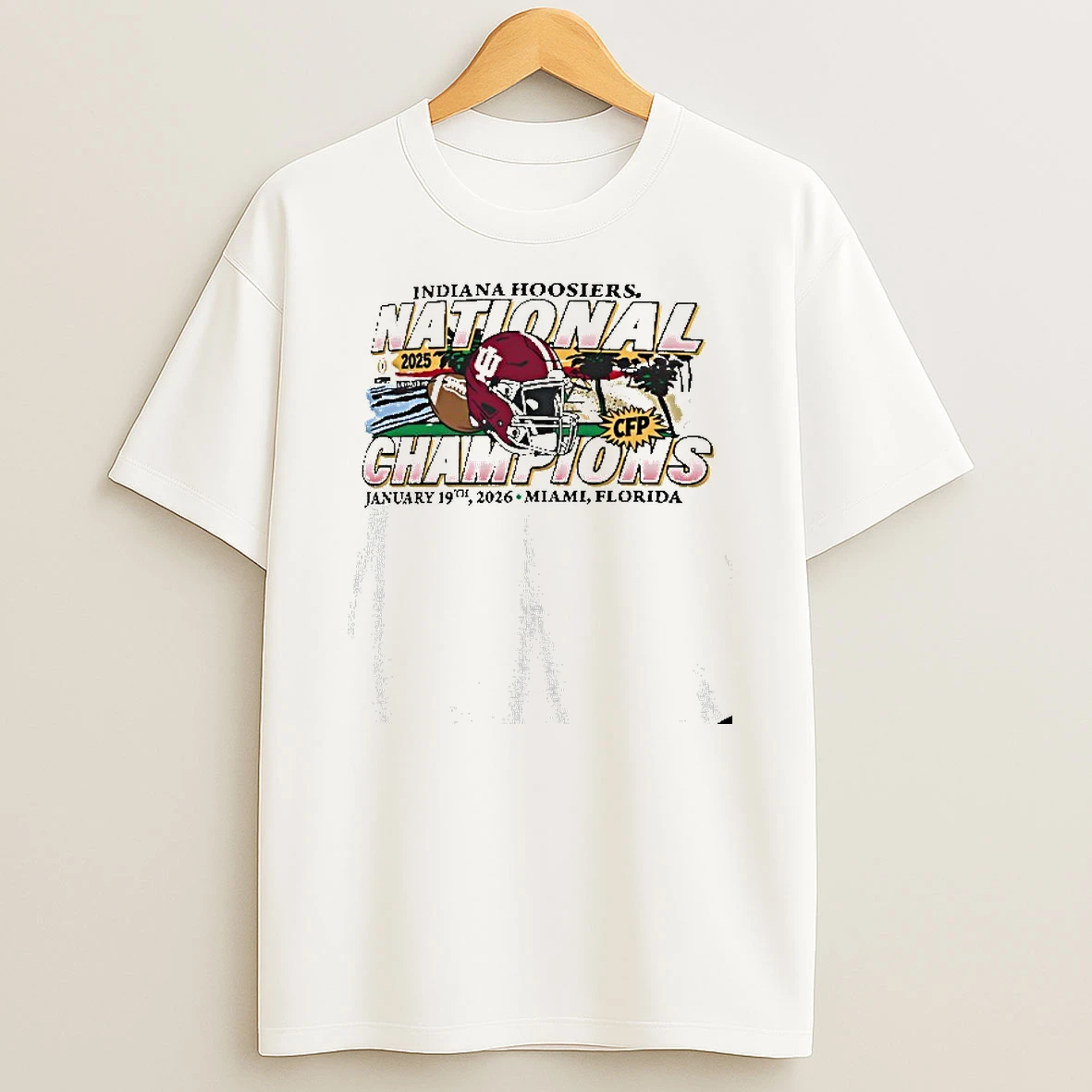 Indiana Hoosiers 2025 Cfp National Champions Miami Florida Helmet T Shirt