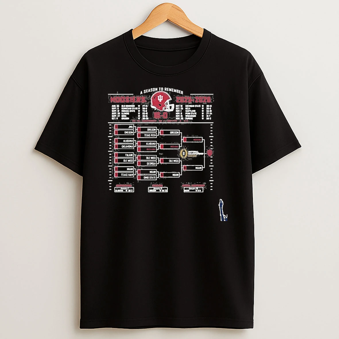 Indiana Hoosiers 2025 College Football National Champions A Season To Remember Bracket T Shirt