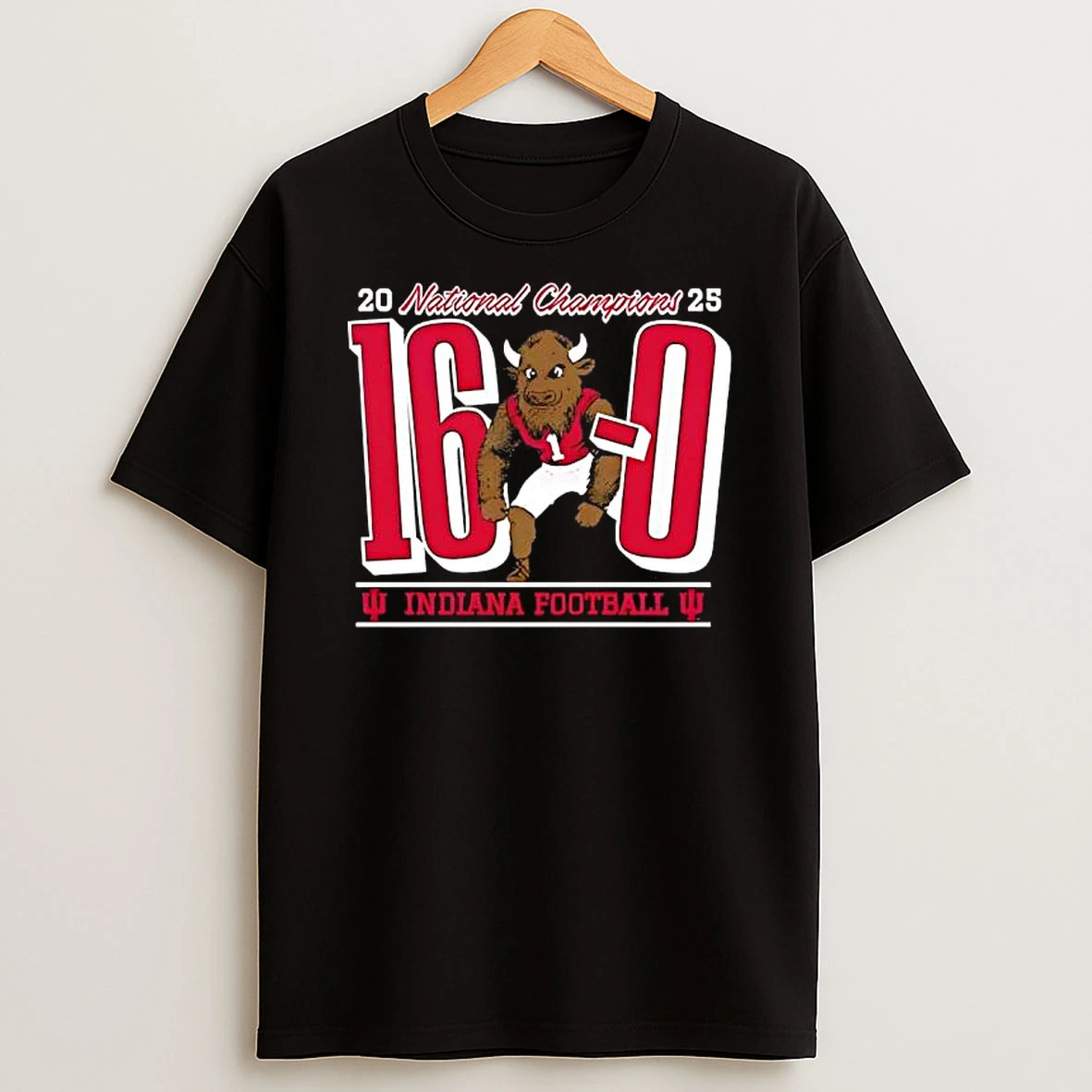 Indiana Hoosiers 2025 College Football National Champions Bison 16 0 T Shirt
