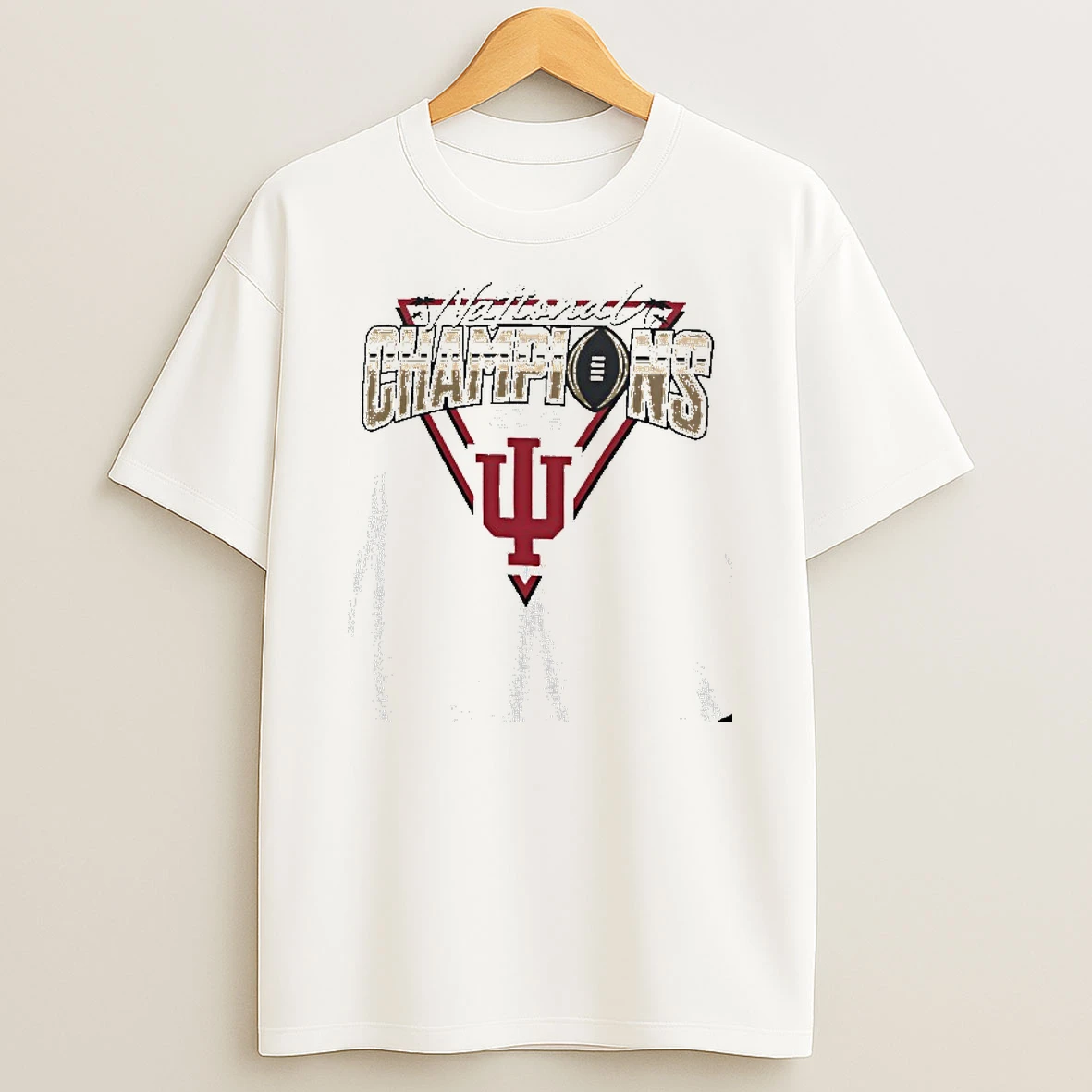 Indiana Hoosiers 2025 College Football National Champions Triangle Logo T Shirt