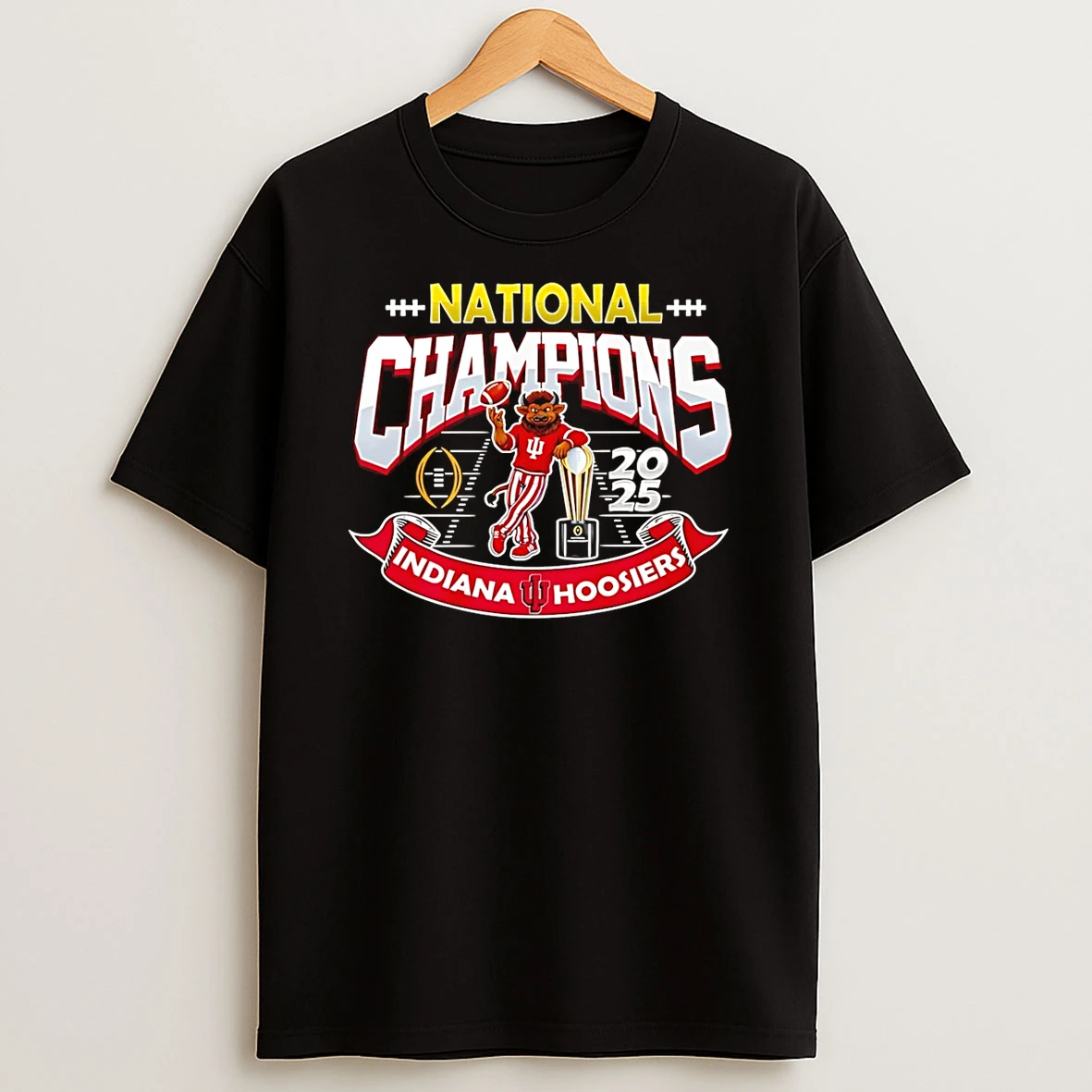 Indiana Hoosiers 2025 National Champions Mascot T Shirt