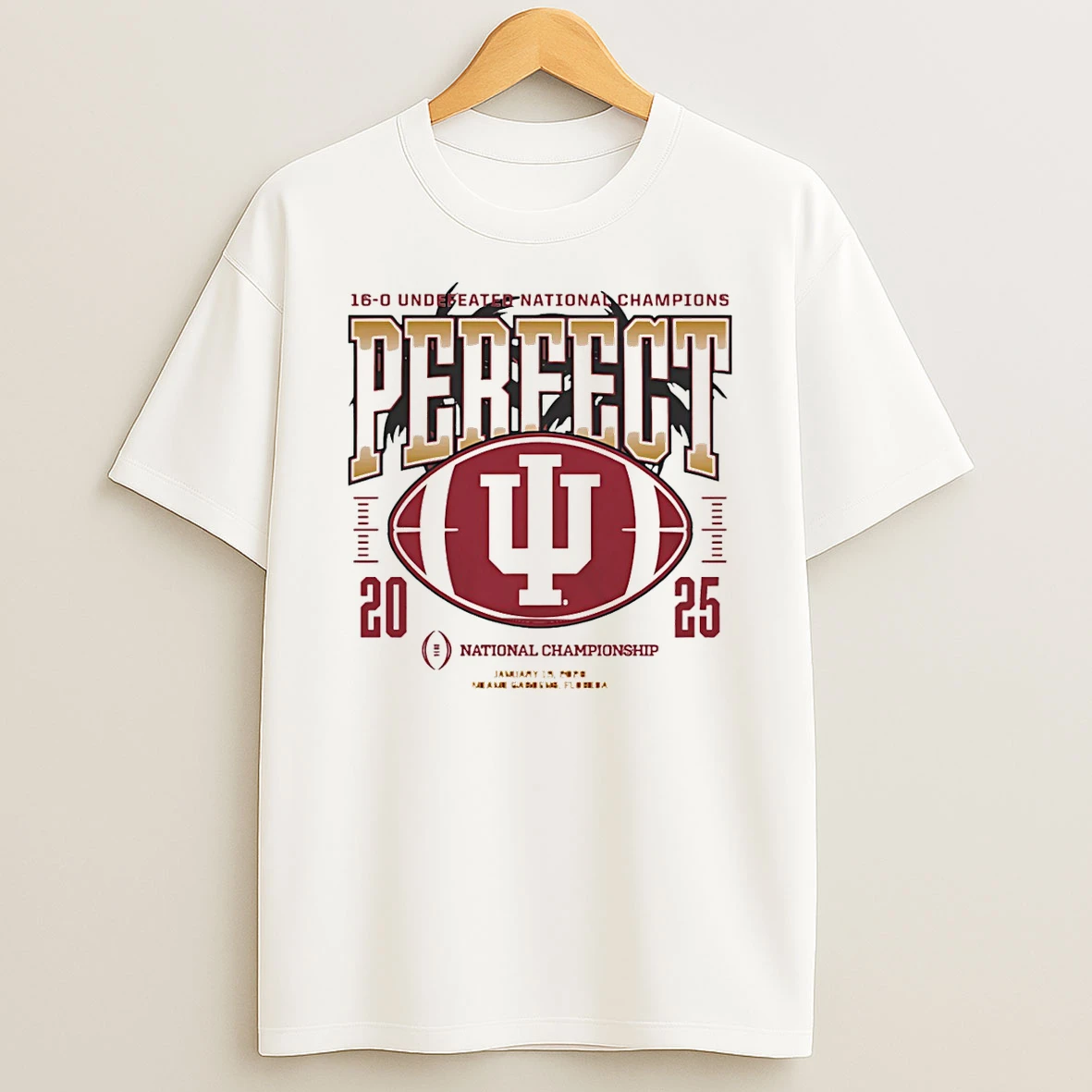 Indiana Hoosiers 2025 Perfect Season National Champs Retro T Shirt