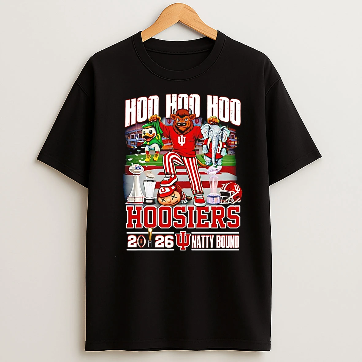 Indiana Hoosiers 2026 Cfp National Champions Natty Bound Mascot T Shirt