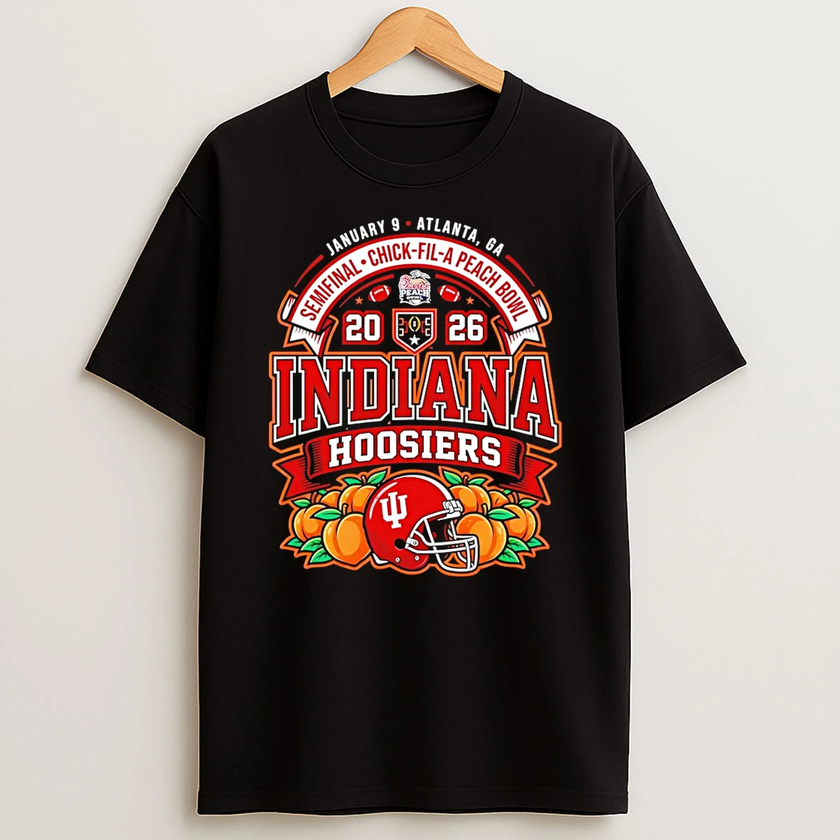 Indiana Hoosiers 2026 Cfp Semifinal Chick Fil A Peach Bowl Football T Shirt