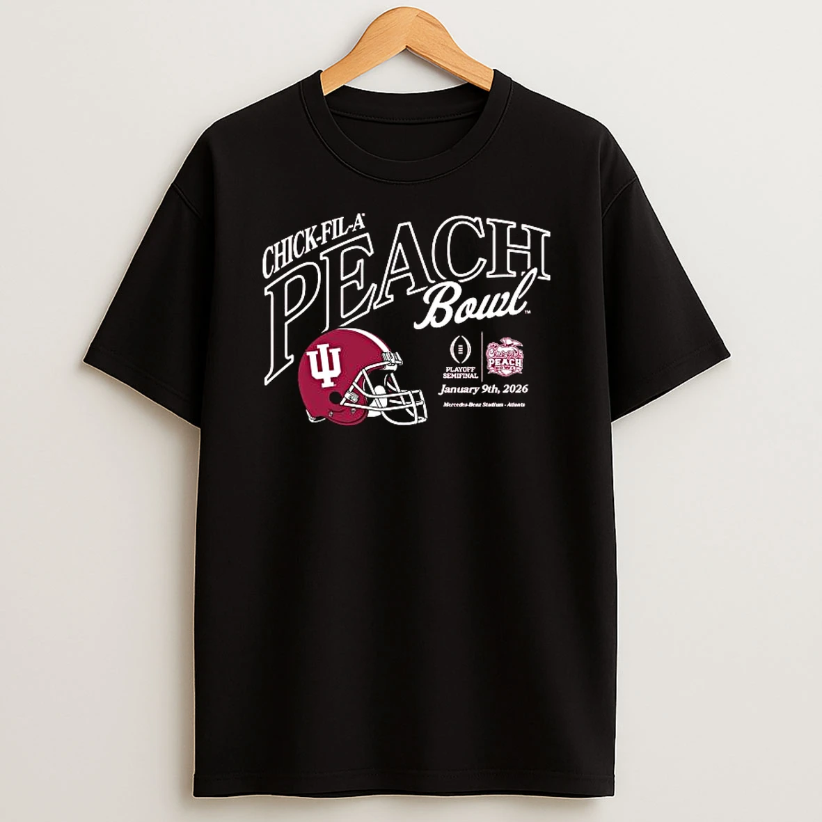 Indiana Hoosiers 2026 Chick Fil A Peach Bowl Playoff Semifinal January 9 2026 Helmet T Shirt