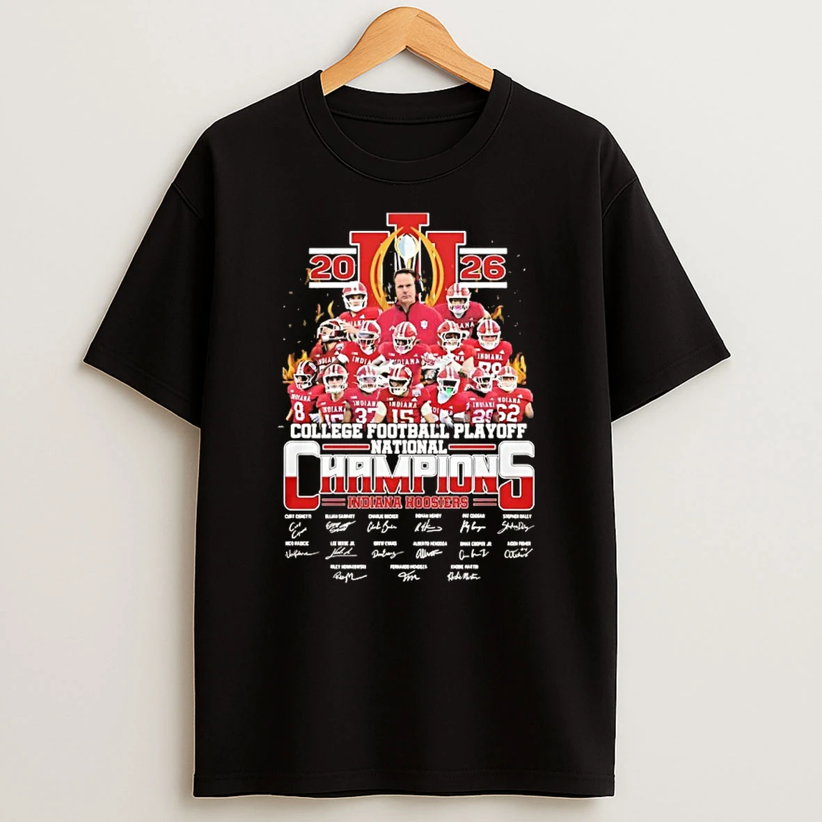 Indiana Hoosiers 2026 College Football Playoff National Champions Signatures T Shirt