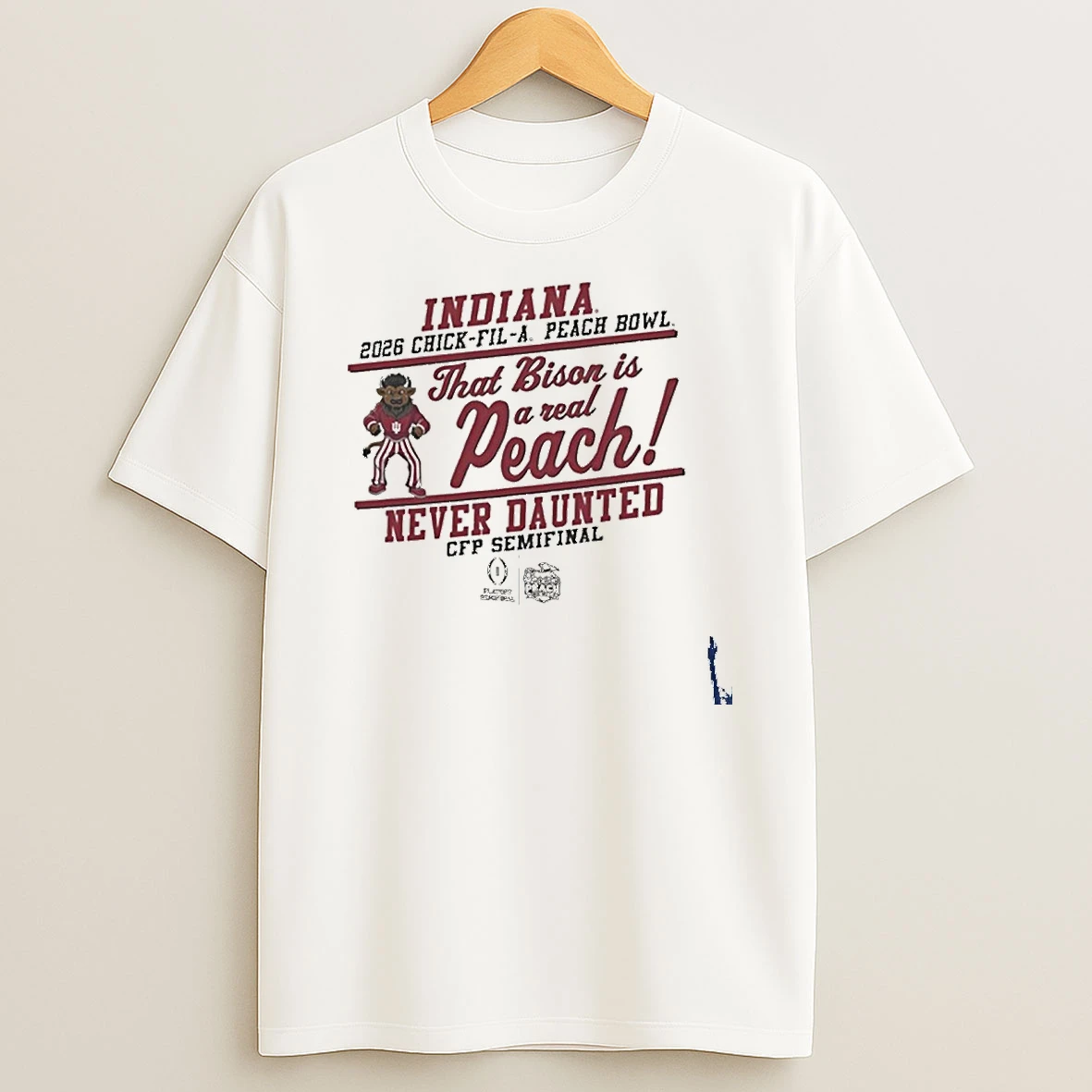Indiana Hoosiers 2026 Peach Bowl Bison Is A Real Peach T Shirt
