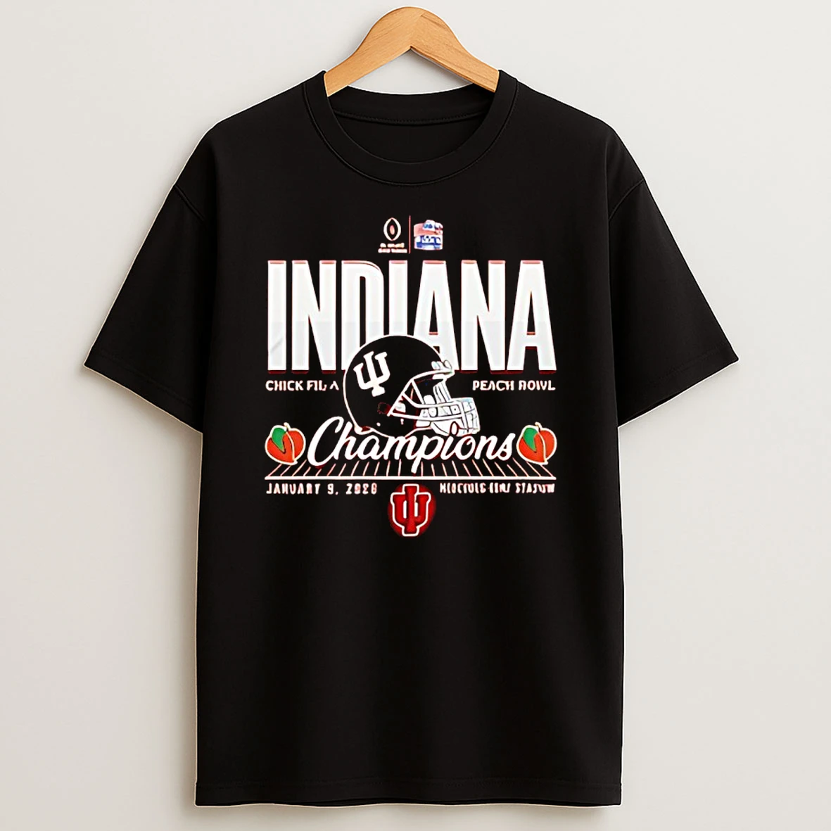 Indiana Hoosiers 2026 Peach Bowl Champions For Fan T Shirt